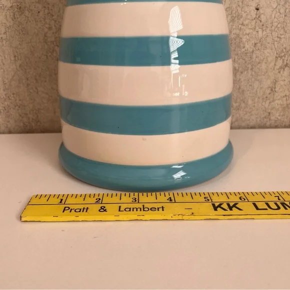 Grace’s Pantry Striped Ceramic Storage Cookie Jar with lid in Blue and White - Picture 10 of 10